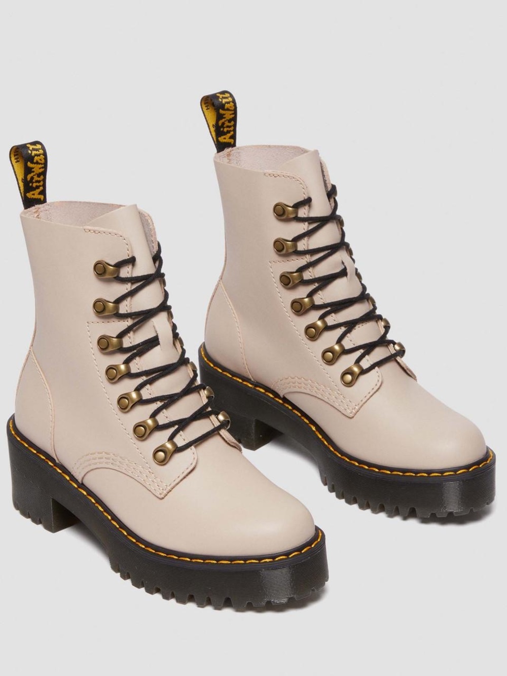 Dr Martens Leona Womens Sendal Leather Heeled Boots